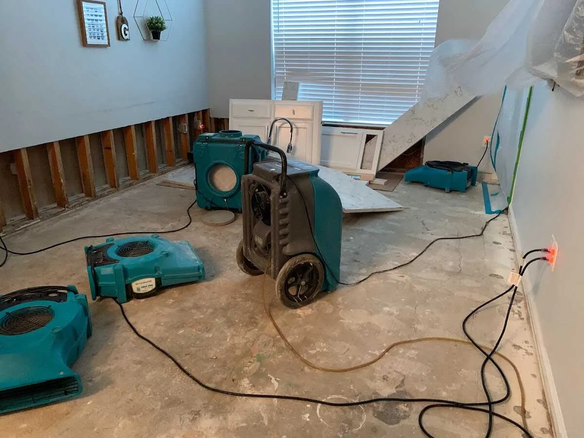 Dehumidifier in flood-cut room for Water Extraction & Removal in Sullivan